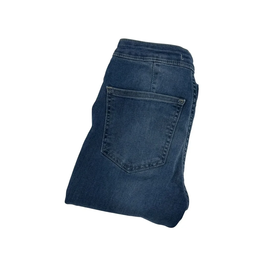 Free People Womens Flare Leg Jeans Size 24R High Rise Distressed‎ Hem